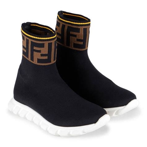 fendi sock shoes clearance|Fendi shearling leather sneakers.